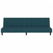 Bowery Hill Contemporary Medium Sofa Bed in Blue Polyester Velvet