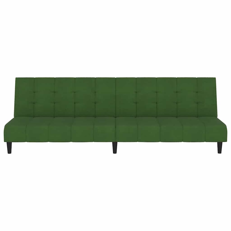 Bowery Hill Compact Sofa Bed in Dark Green Polyester Velvet Wood
