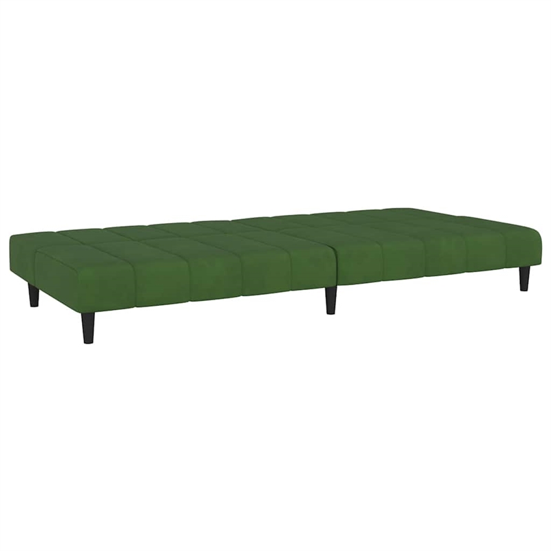 Bowery Hill Compact Sofa Bed in Dark Green Polyester Velvet Wood
