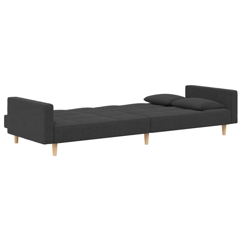 Bowery Hill Contemporary Sleeper Sofa Bed in Dark Gray Fabric