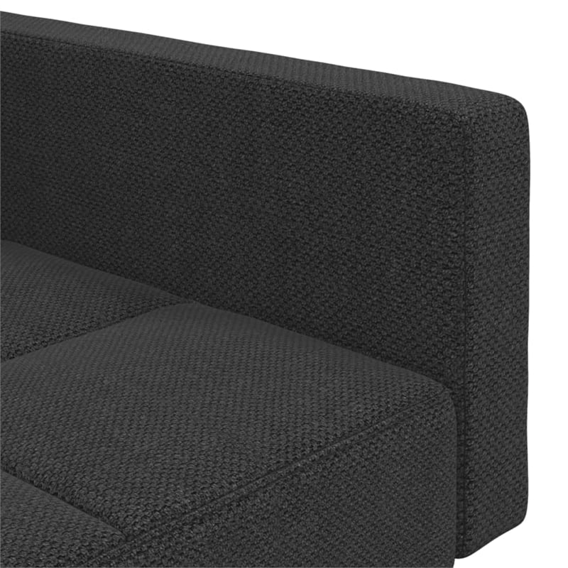 Bowery Hill Contemporary Sleeper Sofa Bed in Dark Gray Fabric