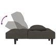Bowery Hill Contemporary Sleeper Sofa Bed in Dark Gray Velvet