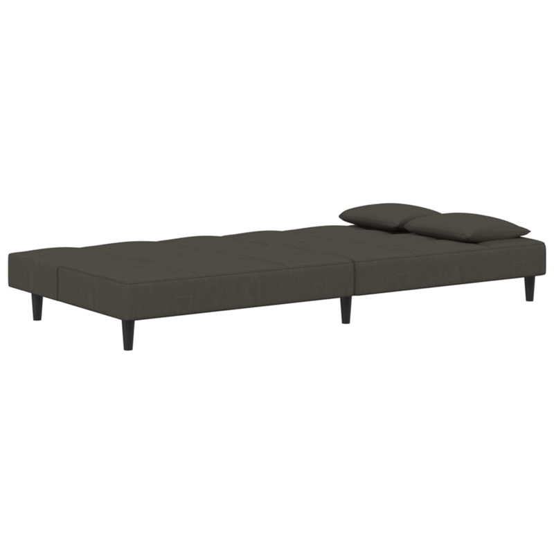 Bowery Hill Contemporary Sleeper Sofa Bed in Dark Gray Velvet