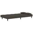 Bowery Hill Contemporary Sleeper Sofa Bed in Dark Gray Velvet