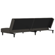 Bowery Hill Contemporary Sleeper Sofa Bed in Dark Gray Velvet