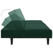 Bowery Hill Modern / Contemporary Sofa Bed in Dark Green Velvet