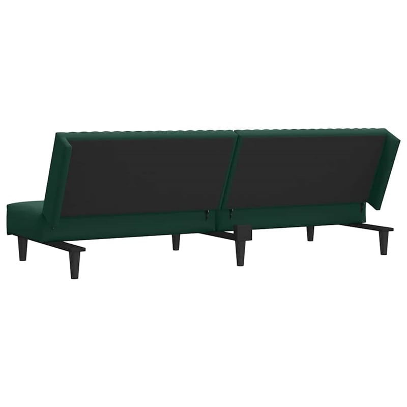 Bowery Hill Modern / Contemporary Sofa Bed in Dark Green Velvet