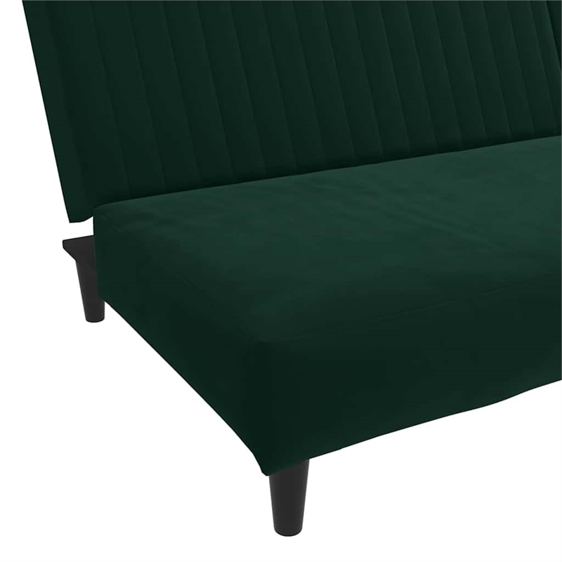 Bowery Hill Modern / Contemporary Sofa Bed in Dark Green Velvet