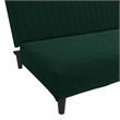 Bowery Hill Modern / Contemporary Sofa Bed in Dark Green Velvet
