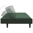 Bowery Hill Modern / Contemporary Sofa Bed in Dark Green Velvet