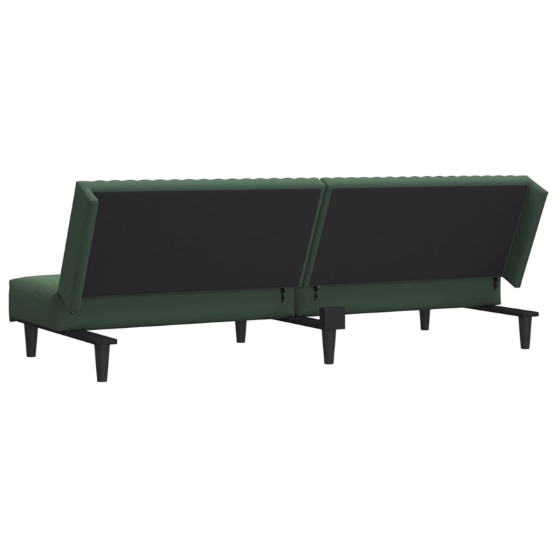 Bowery Hill Modern / Contemporary Sofa Bed in Dark Green Velvet