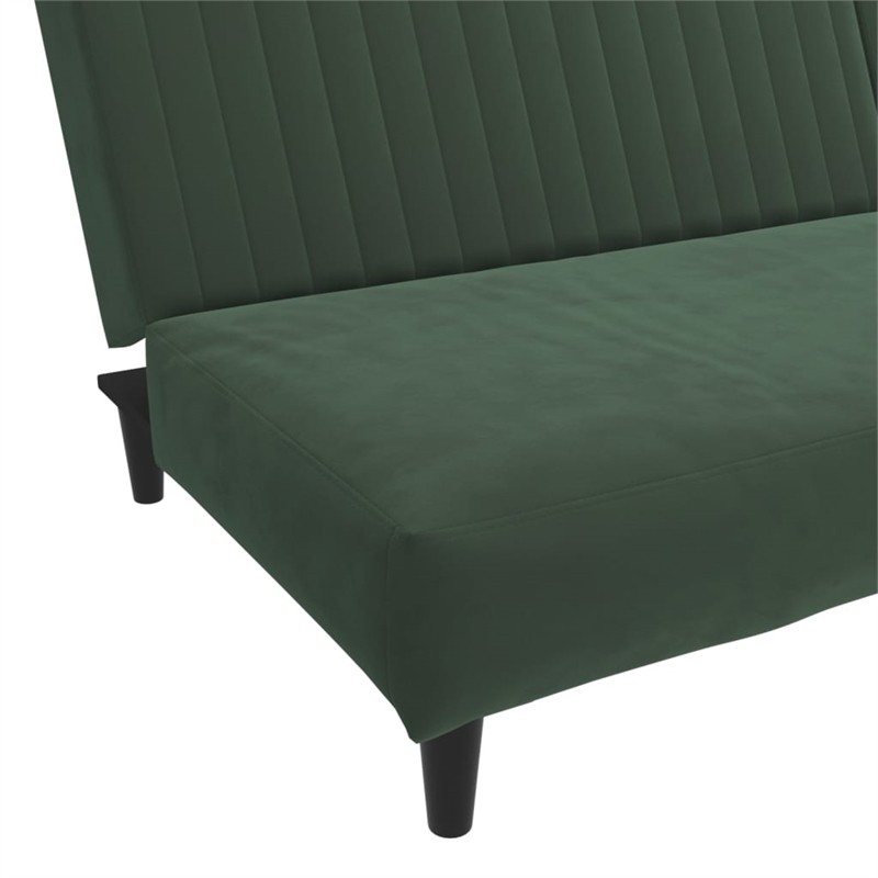 Bowery Hill Modern / Contemporary Sofa Bed in Dark Green Velvet