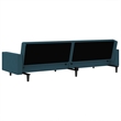 Bowery Hill Modern / Contemporary Sofa Bed in Blue Polyester Velvet