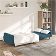 Bowery Hill Modern / Contemporary Sofa Bed in Blue Polyester Velvet