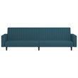 Bowery Hill Modern / Contemporary Sofa Bed in Blue Polyester Velvet