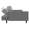 Bowery Hill Contemporary Sofa Bed in Light Grey Polyester Velvet