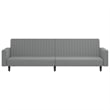 Bowery Hill Contemporary Sofa Bed in Light Grey Polyester Velvet