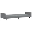 Bowery Hill Contemporary Sofa Bed in Light Grey Polyester Velvet