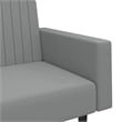 Bowery Hill Contemporary Sofa Bed in Light Grey Polyester Velvet