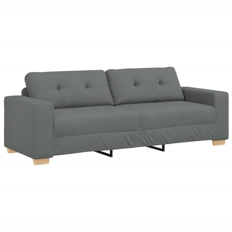 Bowery Hill Contemporary 3-Seater Sofa in Dark Gray Finish Fabric