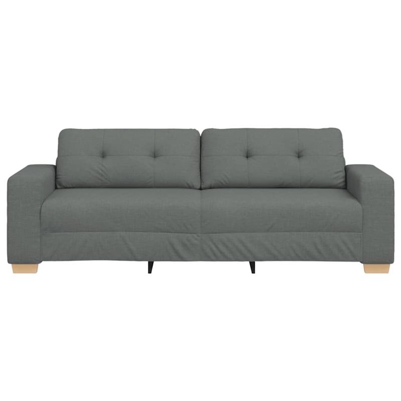 Bowery Hill Contemporary 3-Seater Sofa in Dark Gray Finish Fabric
