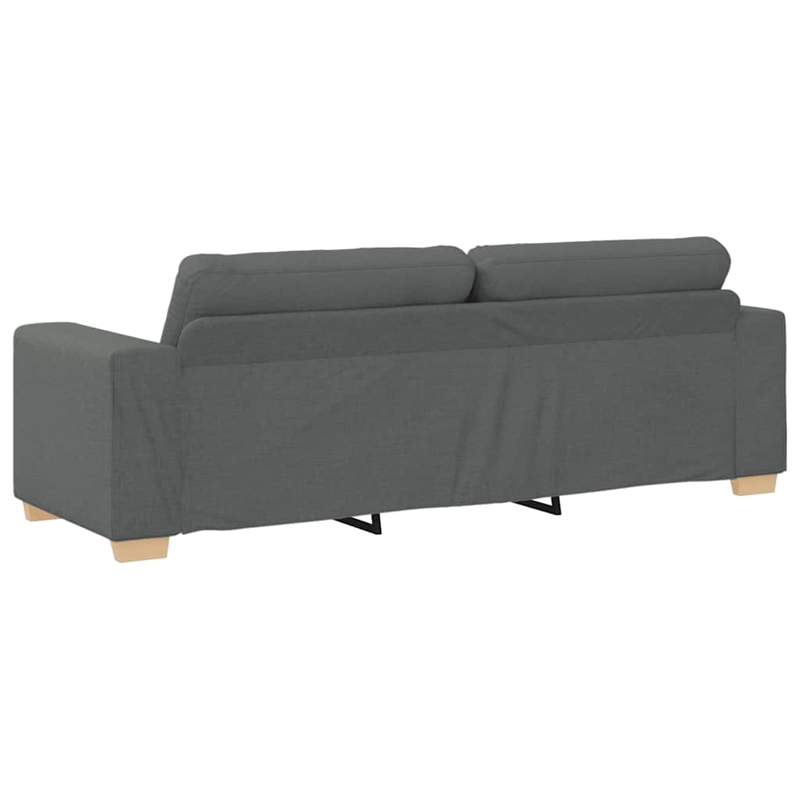 Bowery Hill Contemporary 3-Seater Sofa in Dark Gray Finish Fabric