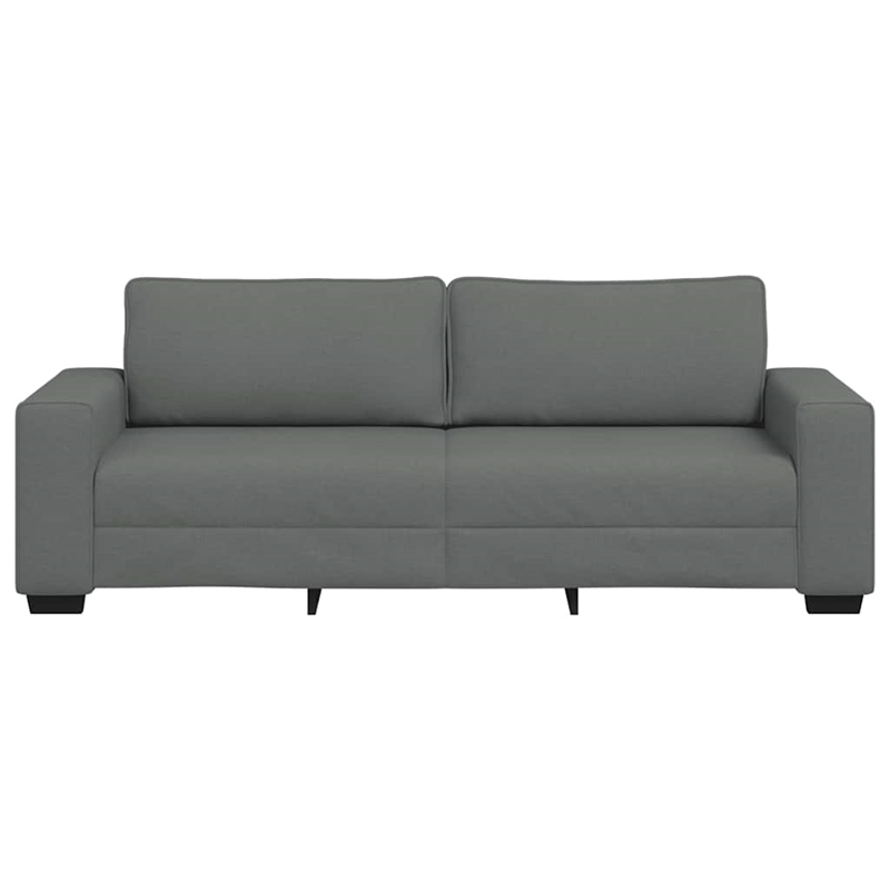 Bowery Hill Contemporary 3-Seater Sofa in Dark Grey Polyester
