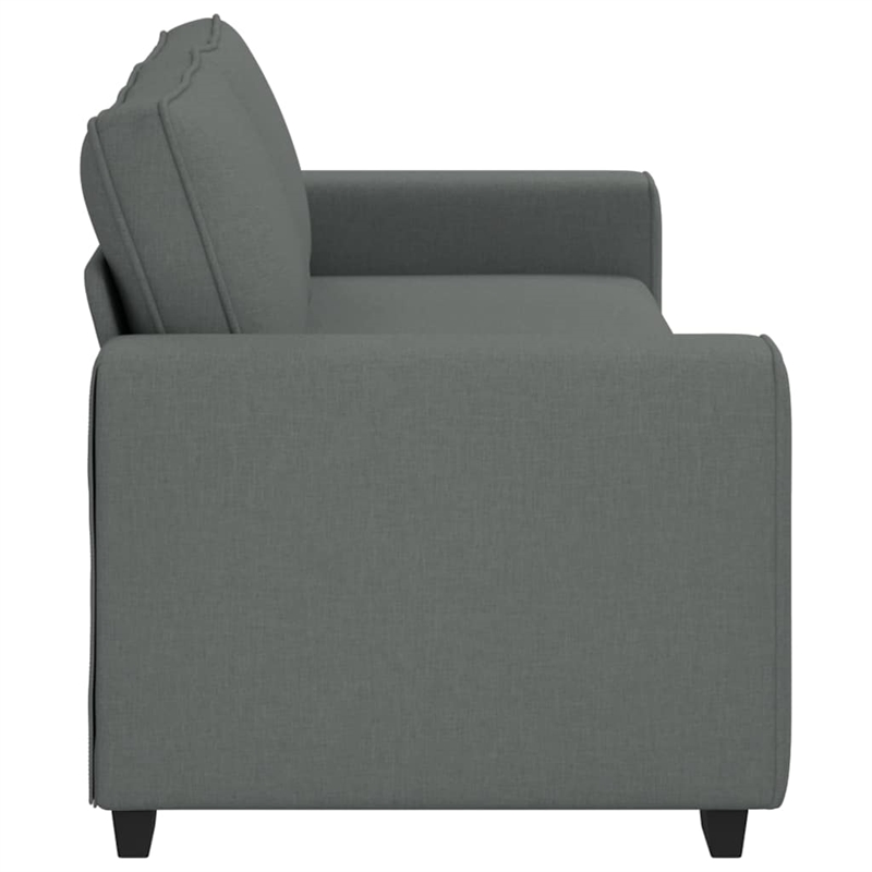 Bowery Hill Contemporary 3-Seater Sofa in Dark Grey Polyester
