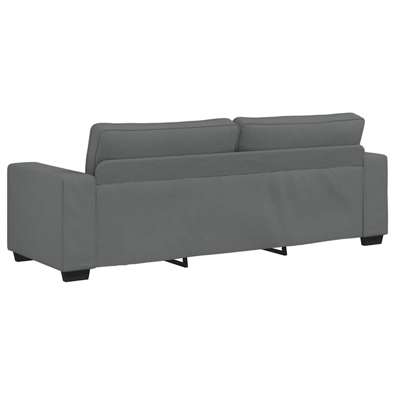 Bowery Hill Contemporary 3-Seater Sofa in Dark Grey Polyester