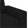 Bowery Hill Contemporary 3-Seater Sofa in Black Finish Polyester