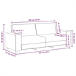 Bowery Hill Contemporary 3-Seater Sofa in Black Finish Polyester