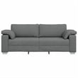 Bowery Hill Contemporary Sofa with Cushion in Dark Gray Finish