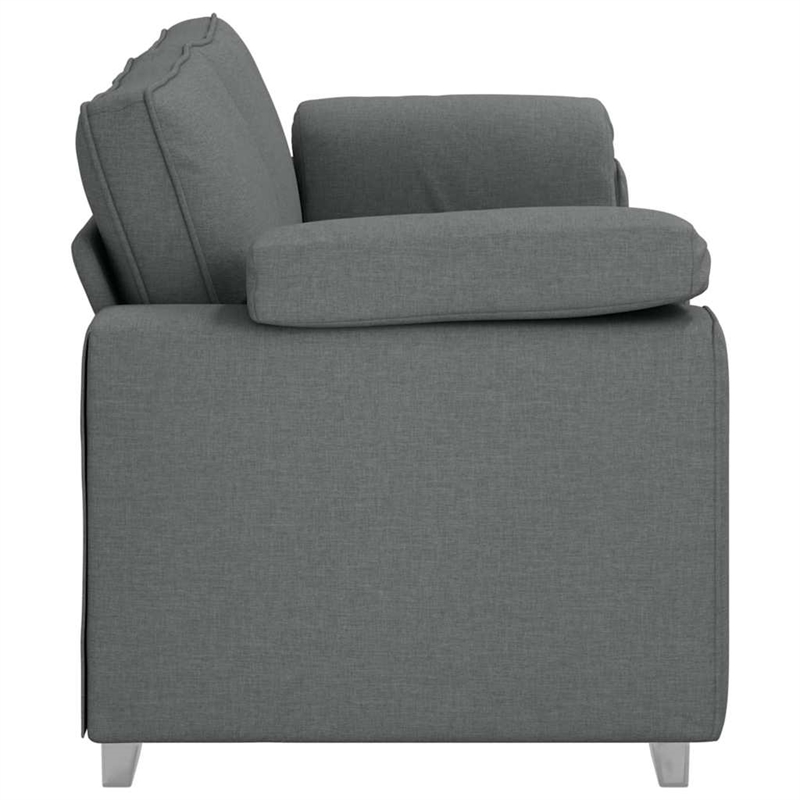 Bowery Hill Contemporary Sofa with Cushion in Dark Gray Finish