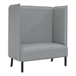 Bowery Hill Contemporary Highback Sofa in Light Gray Finish Fabric
