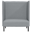 Bowery Hill Contemporary Highback Sofa in Light Gray Finish Fabric