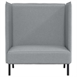 Bowery Hill Contemporary Highback Sofa in Light Gray Finish Fabric