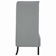 Bowery Hill Contemporary Highback Sofa in Light Gray Finish Fabric