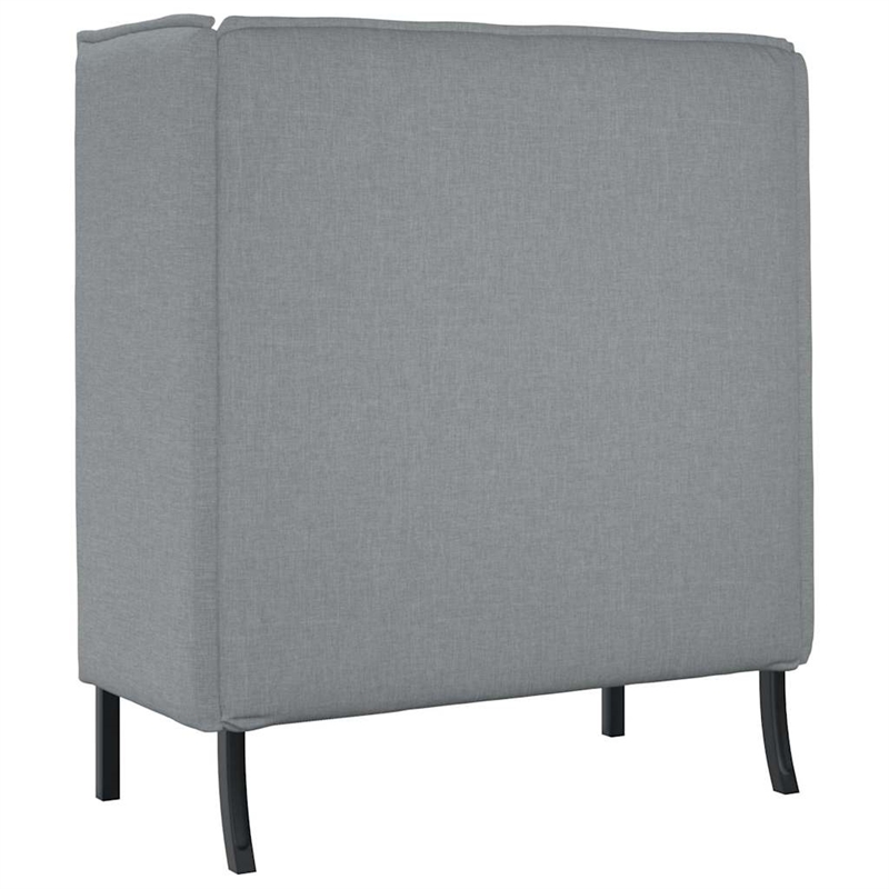 Bowery Hill Contemporary Highback Sofa in Light Gray Finish Fabric
