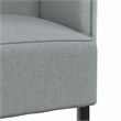 Bowery Hill Contemporary Highback Sofa in Light Gray Finish Fabric