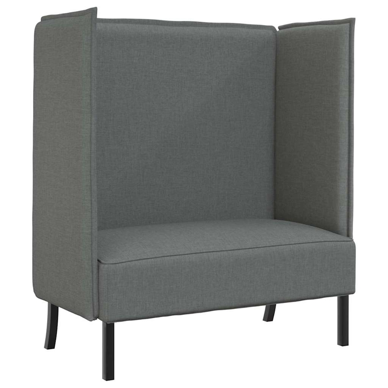 Bowery Hill Contemporary Highback Sofa in Dark Gray Finish Fabric