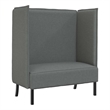 Bowery Hill Contemporary Highback Sofa in Dark Gray Finish Fabric