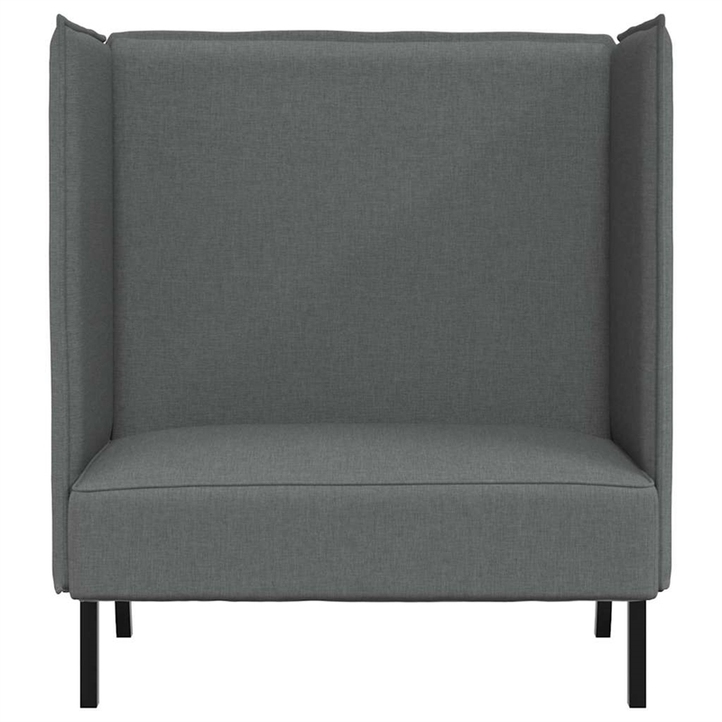 Bowery Hill Contemporary Highback Sofa in Dark Gray Finish Fabric