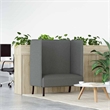 Bowery Hill Contemporary Highback Sofa in Dark Gray Finish Fabric