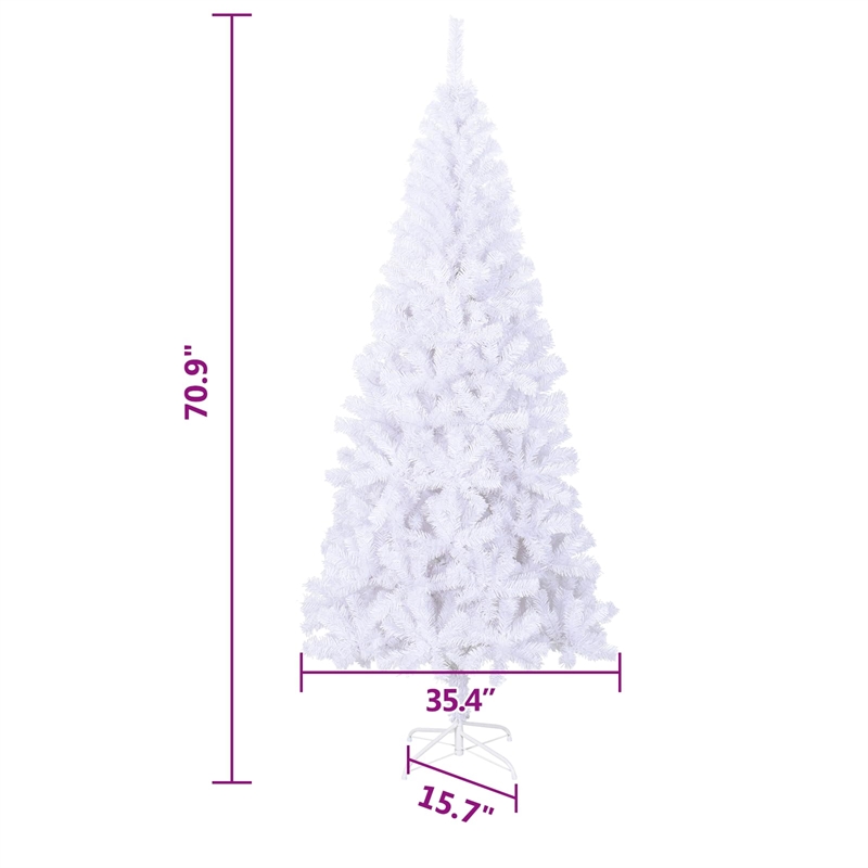Bowery Hill Christmas Tree White PVC Plastic Tall Artificial Christmas Tree