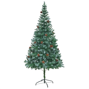Bowery Hill Xmas Tree Green with white tips PVC 82.7&quot Adjustable Armrests