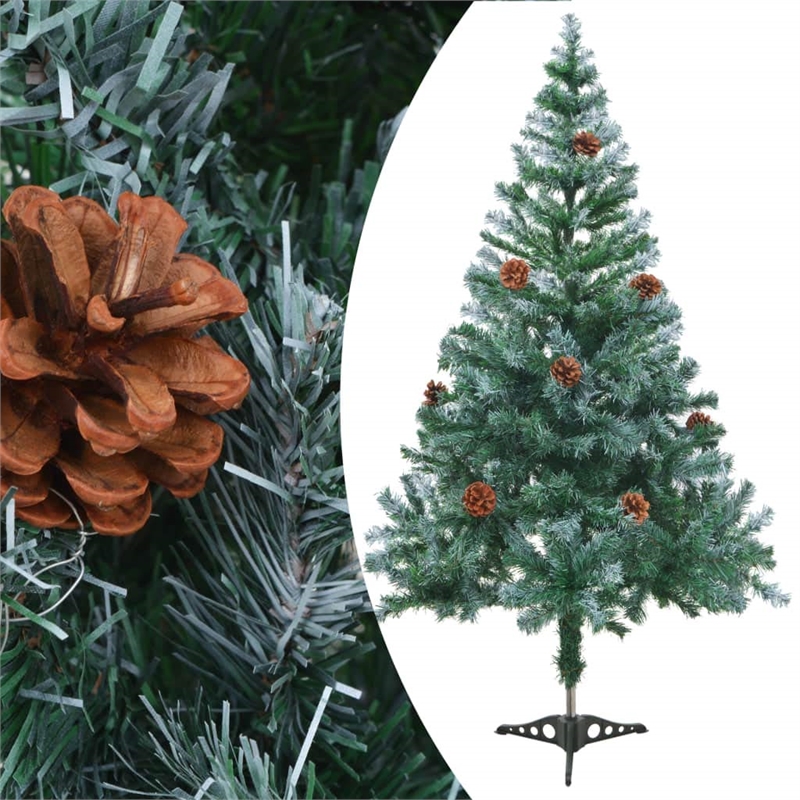 Bowery Hill Contemporary Christmas Tree Green White PVC 59.1