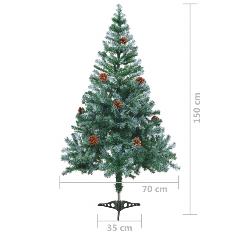 Bowery Hill Contemporary Christmas Tree Green White PVC 59.1