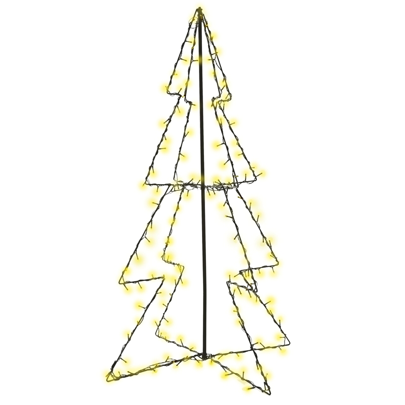 Bowery Hill Christmas Cone Tree Warm white Metal Medium Christmas Cone Tree
