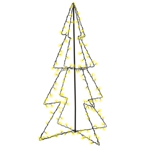 Bowery Hill Christmas Cone Tree Warm white Metal Medium Christmas Cone Tree