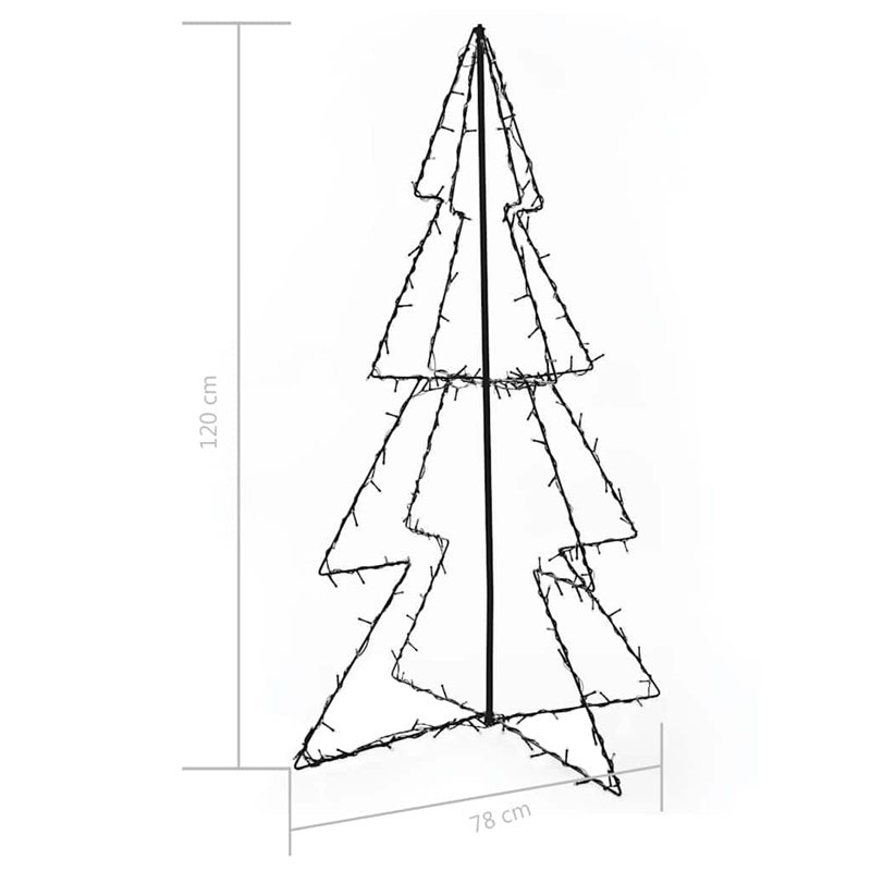 Bowery Hill Christmas Cone Tree Warm white Metal Medium Christmas Cone Tree